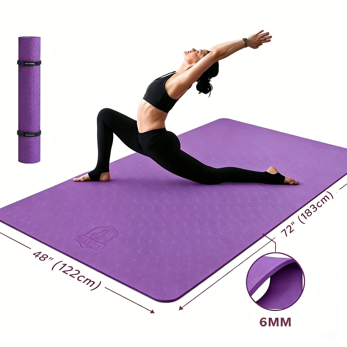 Hapbear TPE Non Slip Wide Yoga Mat For Gym Training