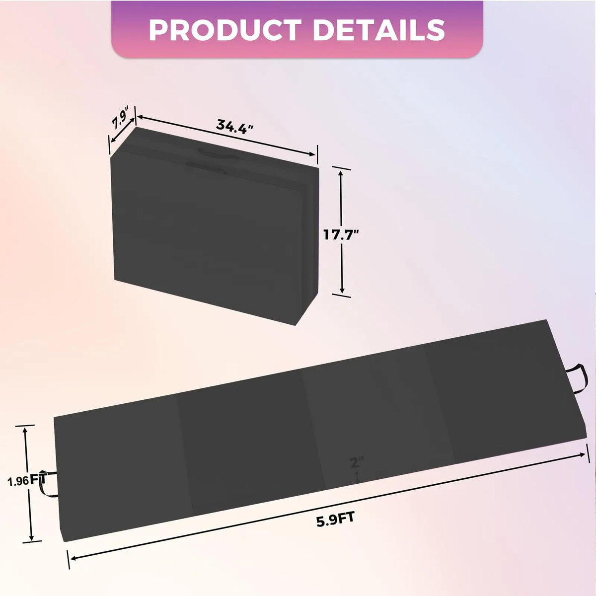 HiMiss Foldable Gymnastics Mat For Exercise And Yoga Training