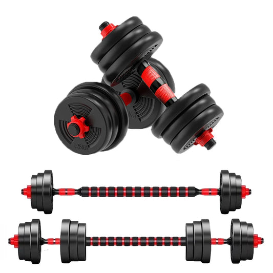 Adjustable Dumbbell To Barbell Set For Home Gym Fitness Workout