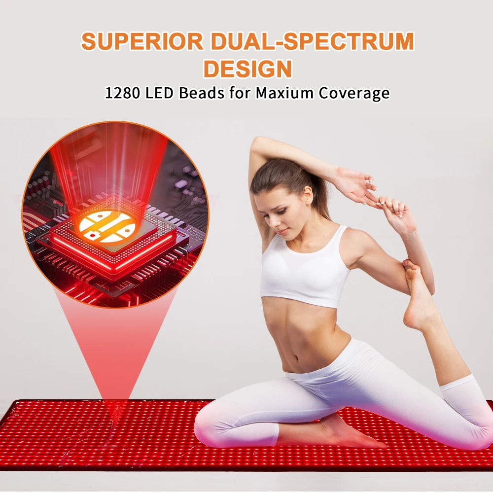 Full Body Red Light Therapy Mat With Near Infrared Support