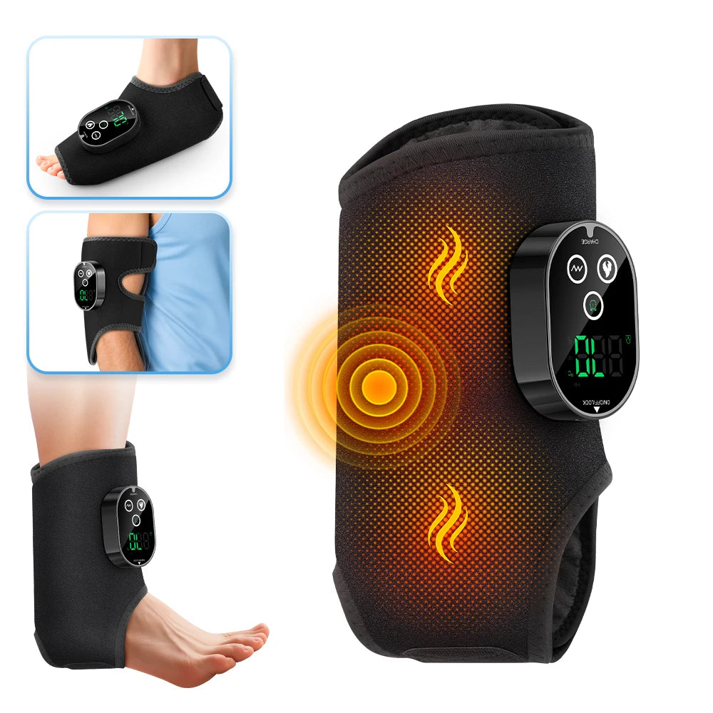 Moajaza Cordless Heated Foot Massager With Rechargeable Wrap
