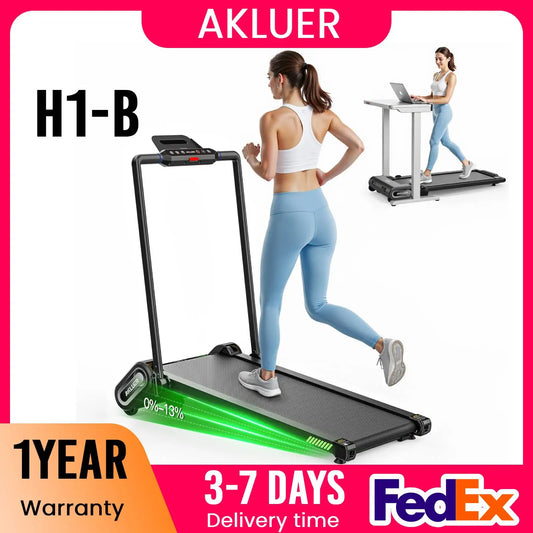 Akluer Auto Incline Walking Pad Under Desk Portable Treadmill