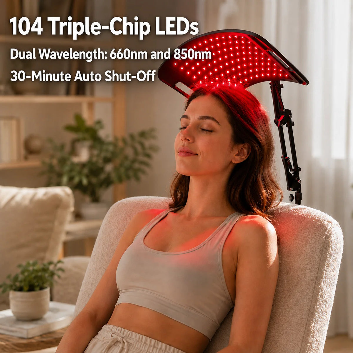 Near Infrared Light Therapy Panel With Timer And Adjustable Stand