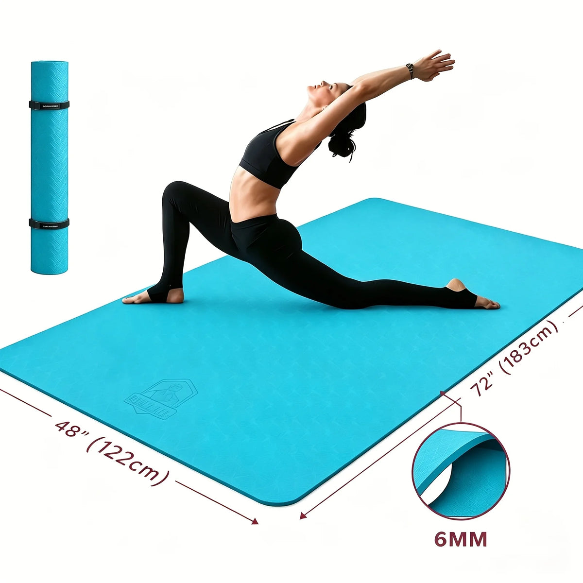 Hapbear TPE Non Slip Wide Yoga Mat For Gym Training