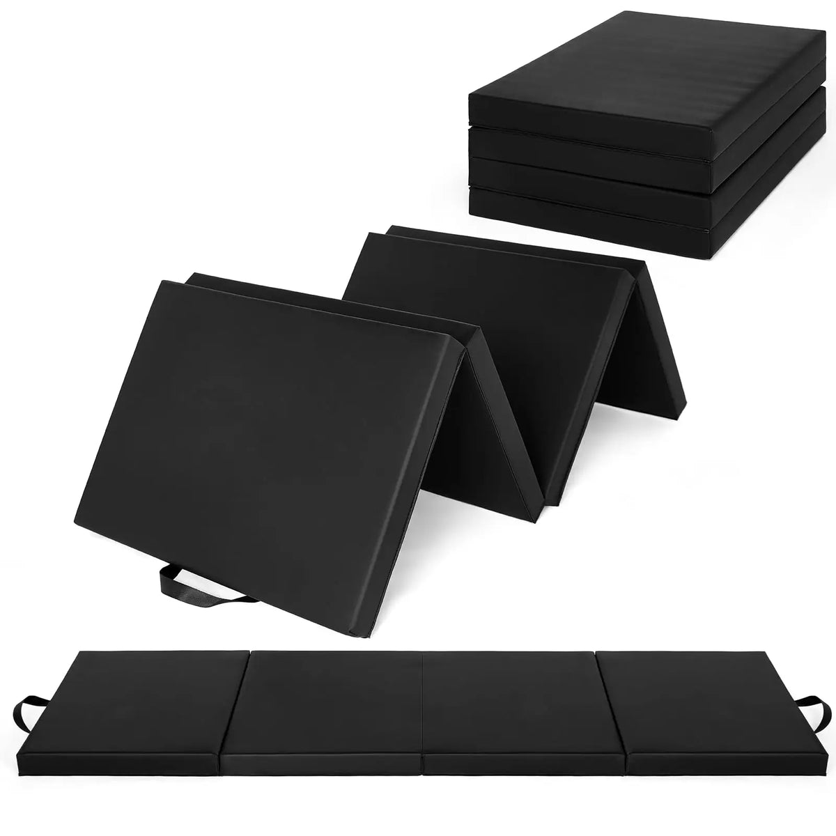 HiMISS Folding Gymnastics Mat With Thick Padding For Home Fitness