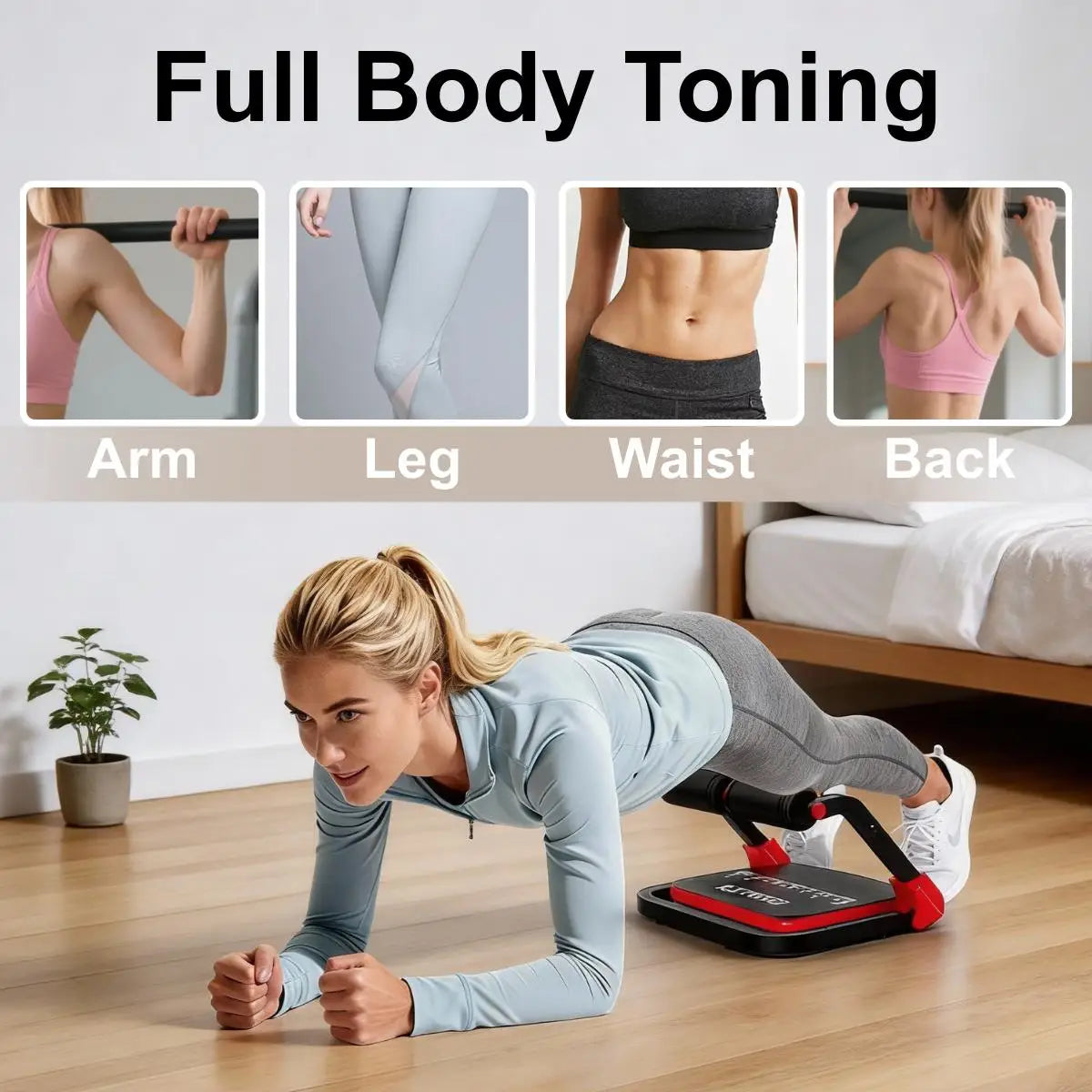 Relife Foldable Abdominal Trainer With Adjustable Resistance For Home Gym