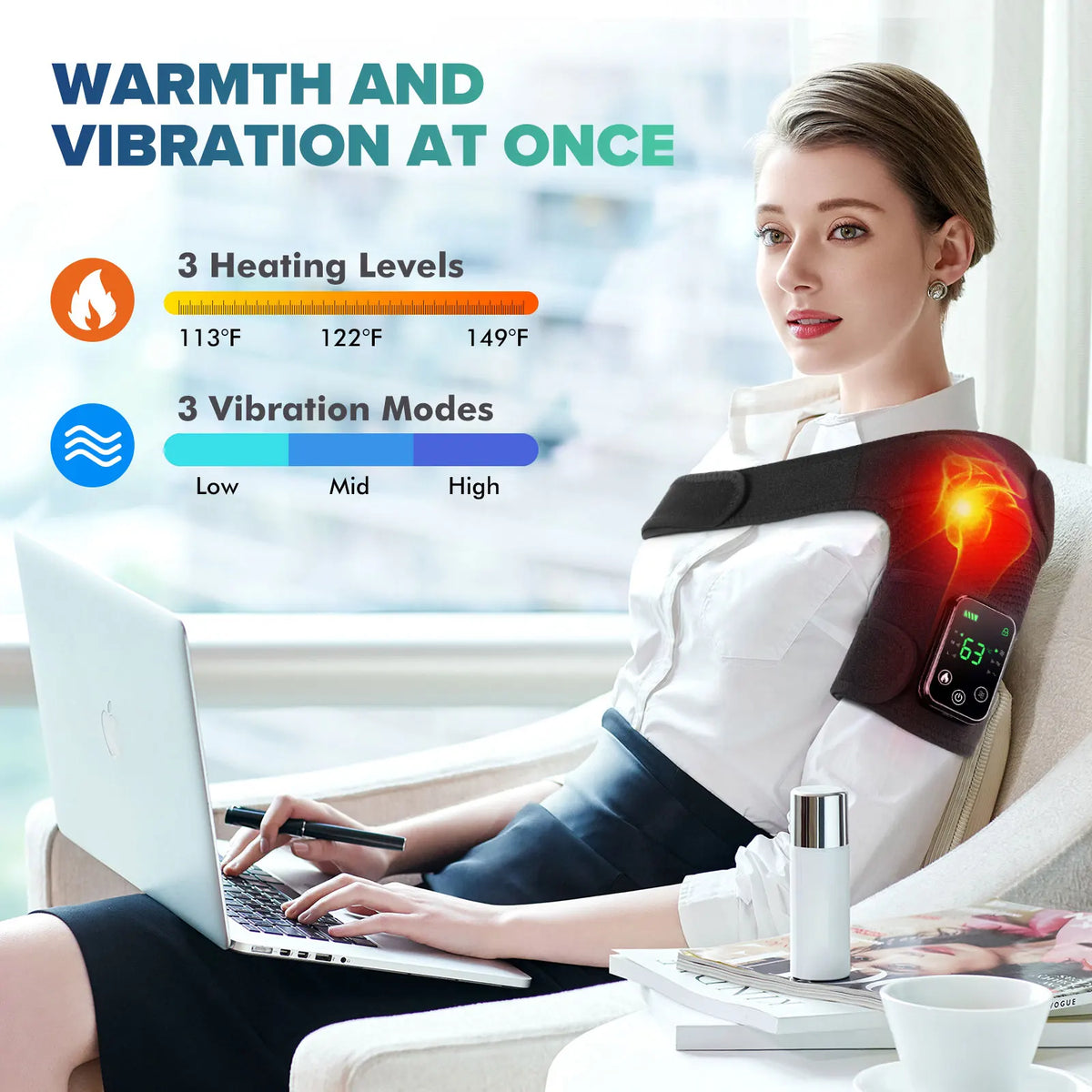 Hailicare Electric Heated Knee Brace With Vibration For Pain Relief