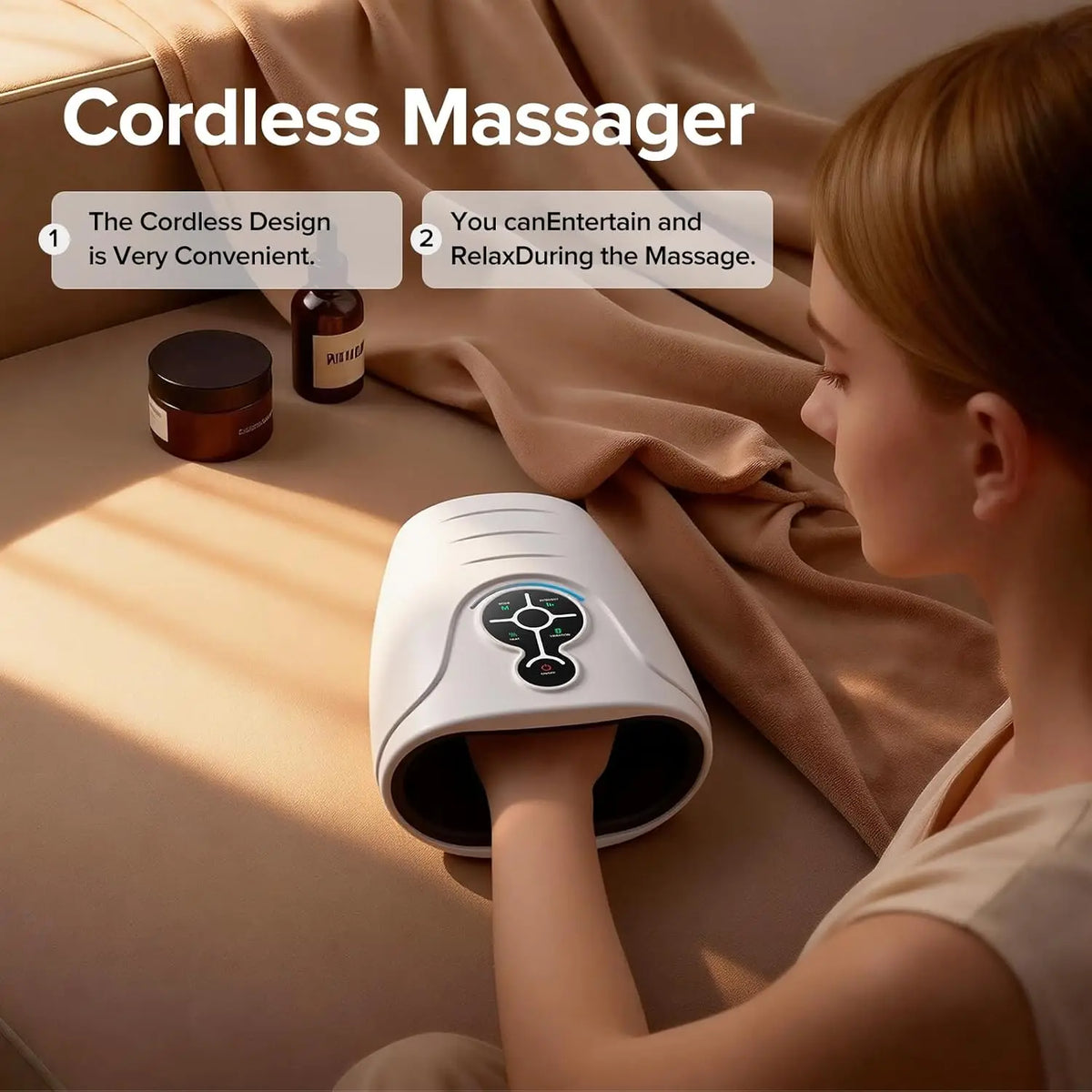 Lingteng Cordless Heated Hand Massager For Instant Relief