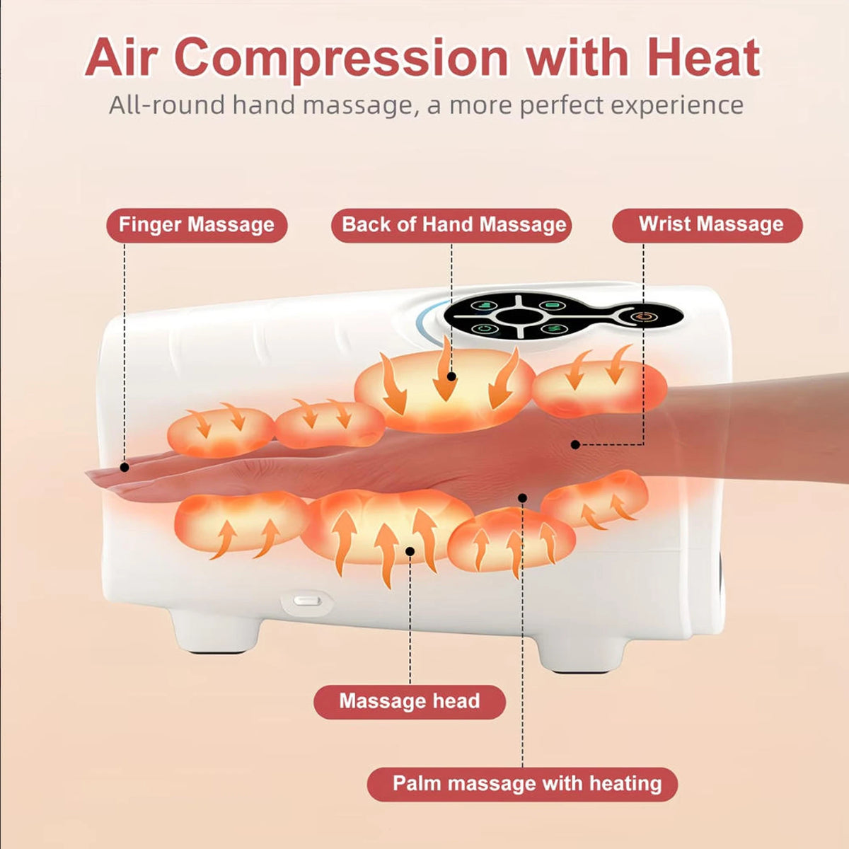 Lingteng Cordless Heated Hand Massager For Instant Relief