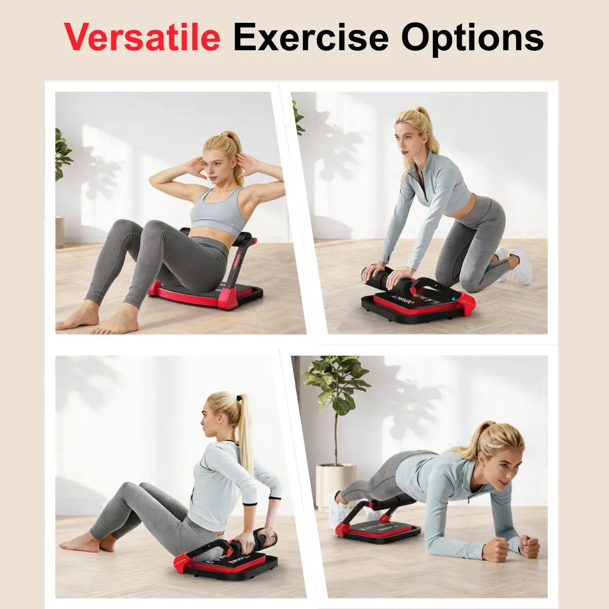 Relife Foldable Abdominal Trainer With Adjustable Resistance For Home Gym