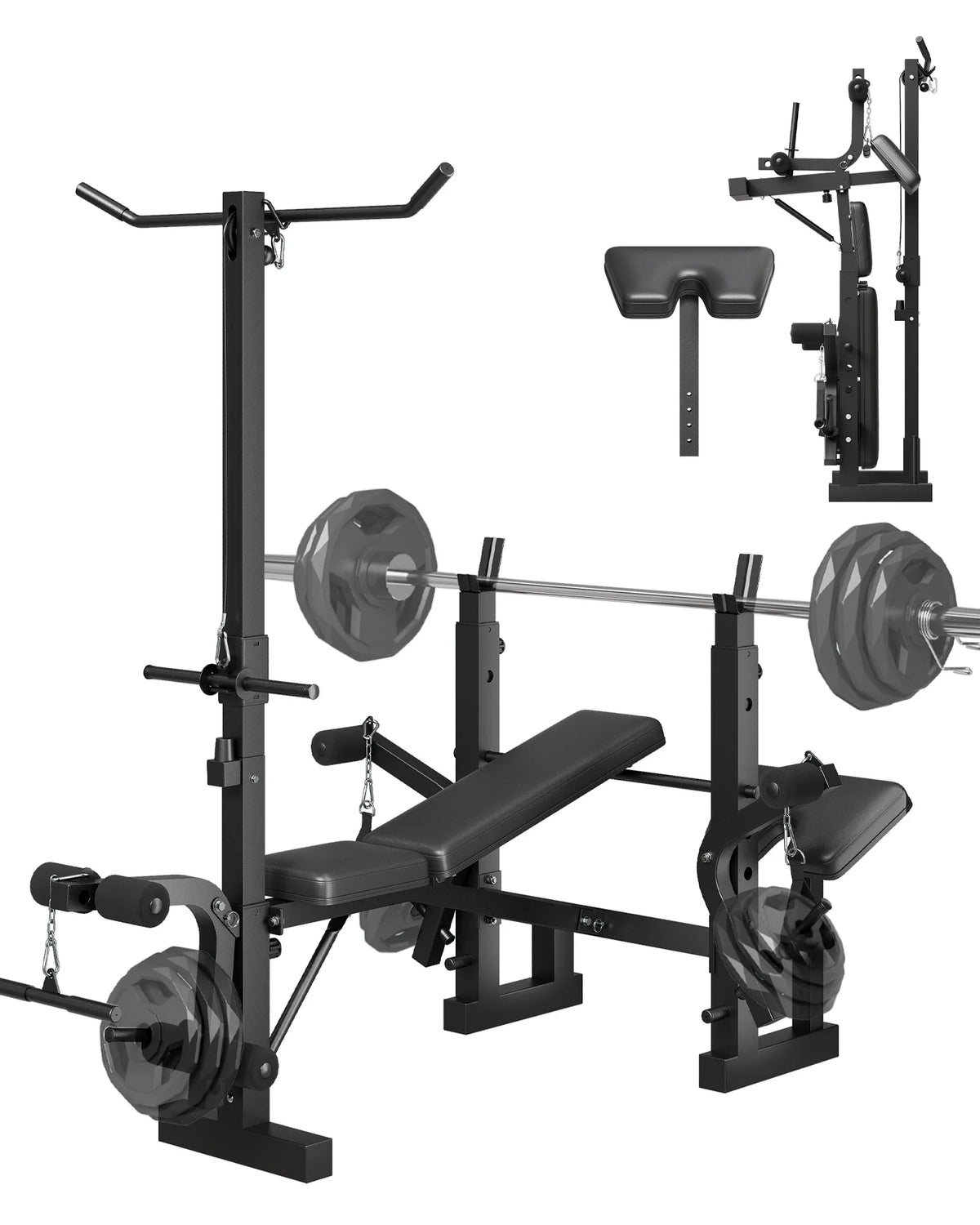 HiMISS Adjustable Weight Bench For Home Gym Strength Training