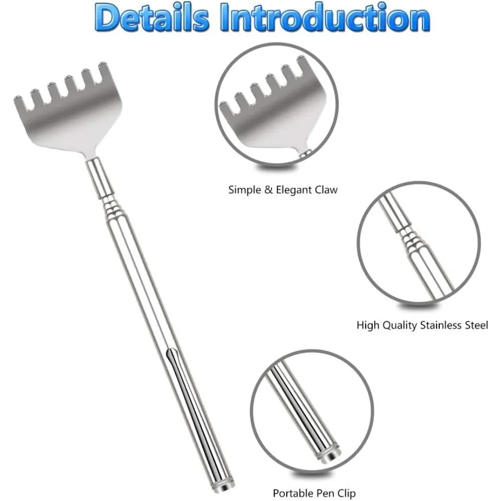 Telescopic Metal Back Scratcher And Hand Massager 3 Pack