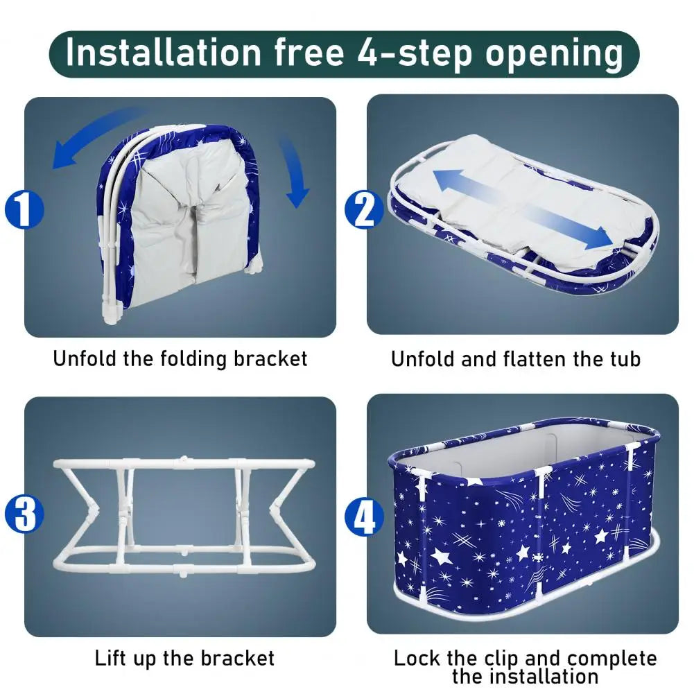 Foldable Freestanding Bathtub For Adult Spa Soaking Tub
