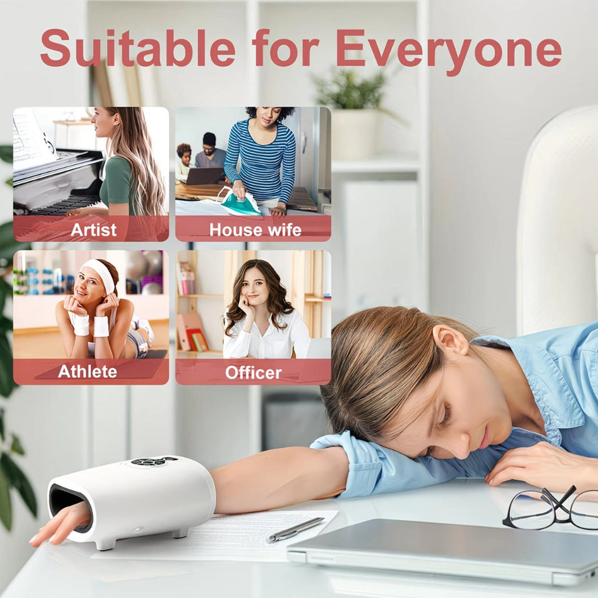 Lingteng Cordless Heated Hand Massager For Instant Relief