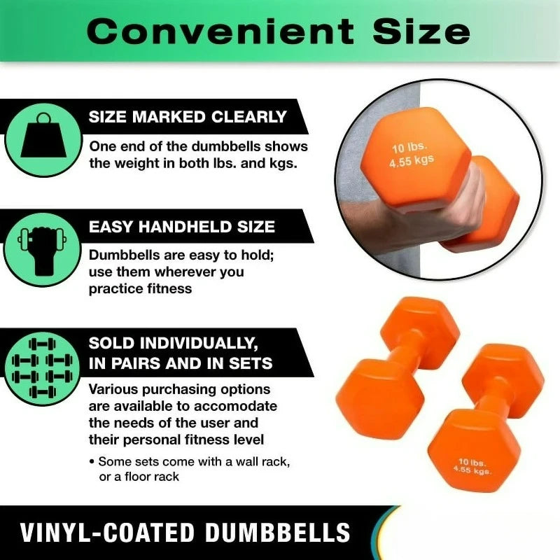 Vinyl Coated Cast Iron Dumbbell For Gym Strength Training