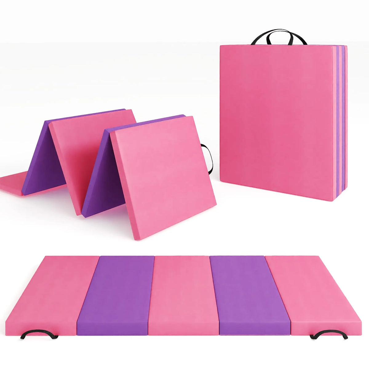 HiMISS Folding Gymnastics Mat With Thick Padding For Home Fitness