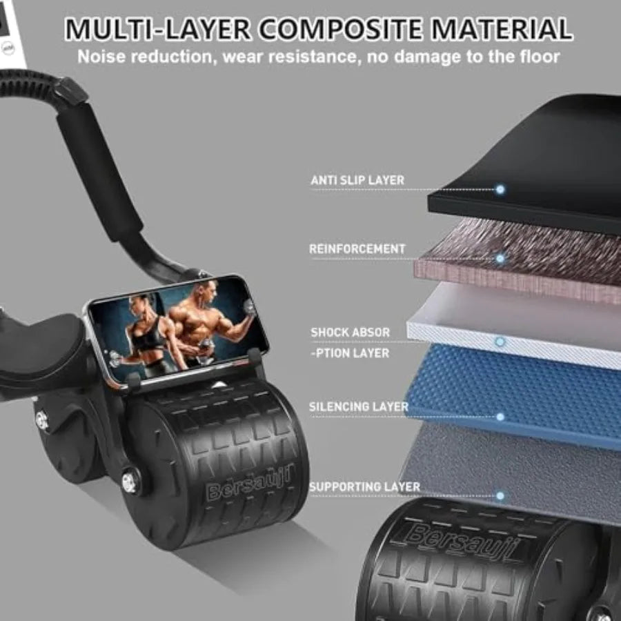 Upgraded Rebound Ab Roller Wheel With Knee Mat And Support
