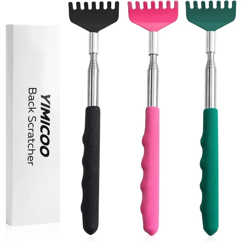 Yimicoo Telescopic Back Scratcher Stainless Steel With Rubber Handle