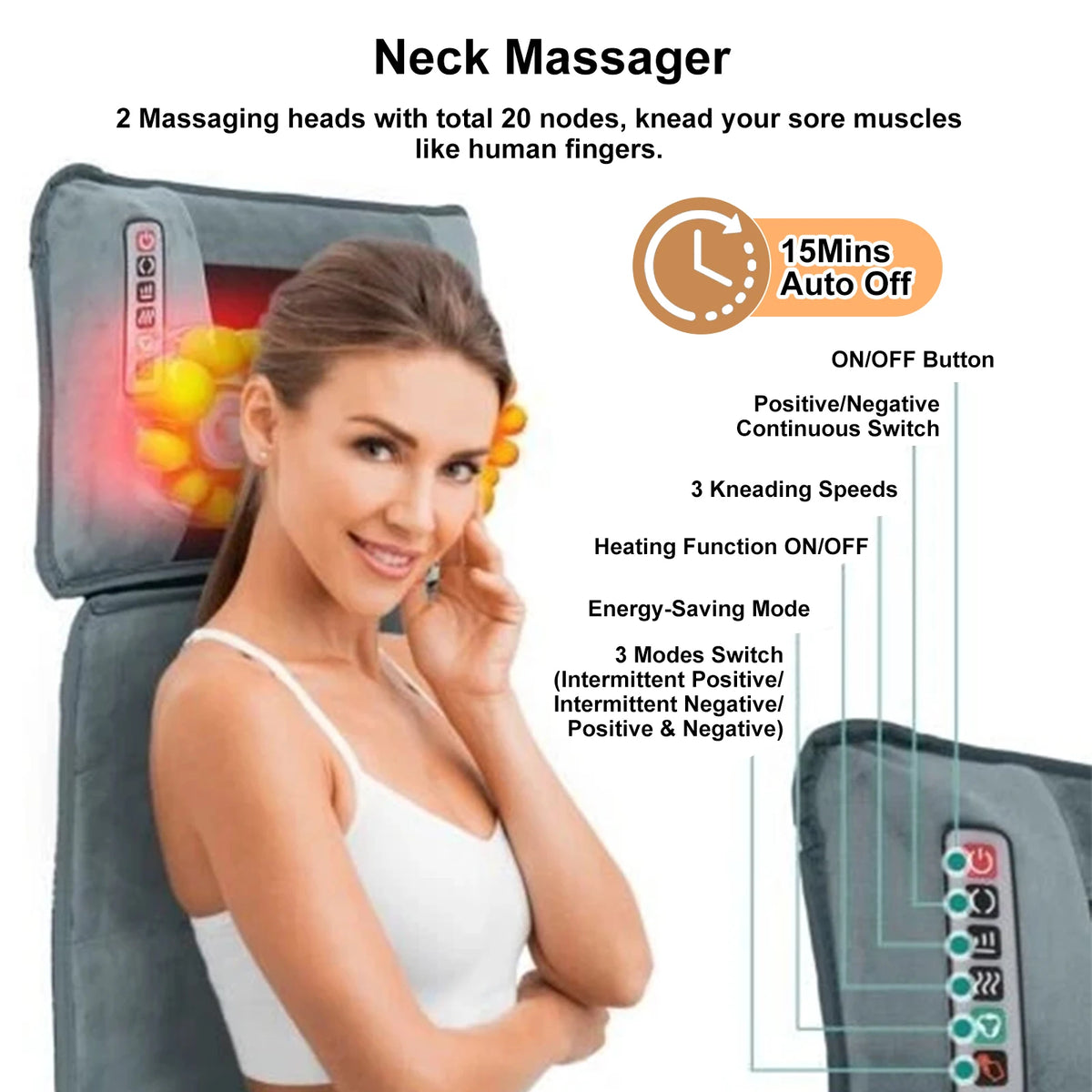 Heating Massage Mattress For Full Body Relief And Lumbar Support