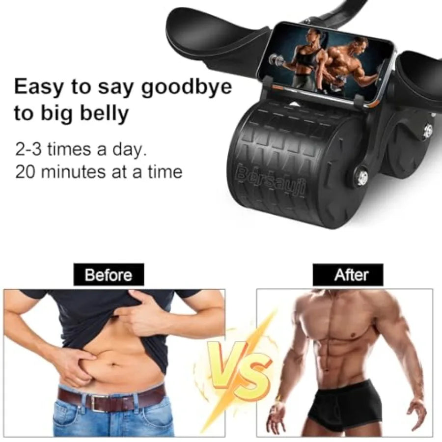 Upgraded Rebound Ab Roller Wheel With Knee Mat And Support
