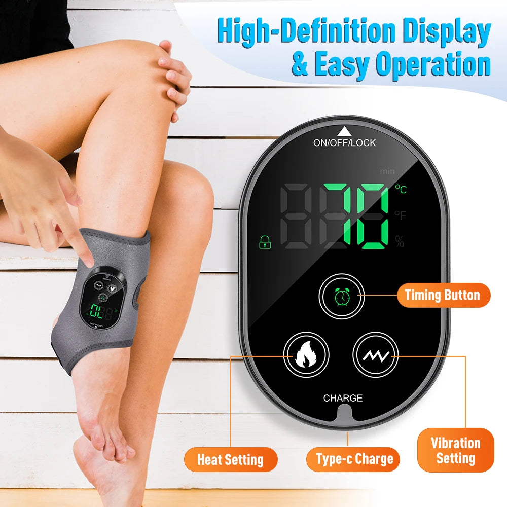 Moajaza Cordless Heated Foot Massager With Rechargeable Wrap