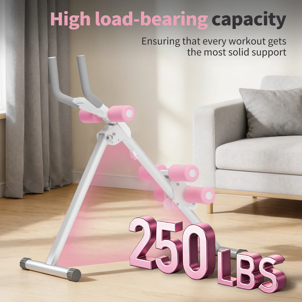 Foldable Home Gym Ab Machine Core Workout Knee Protection