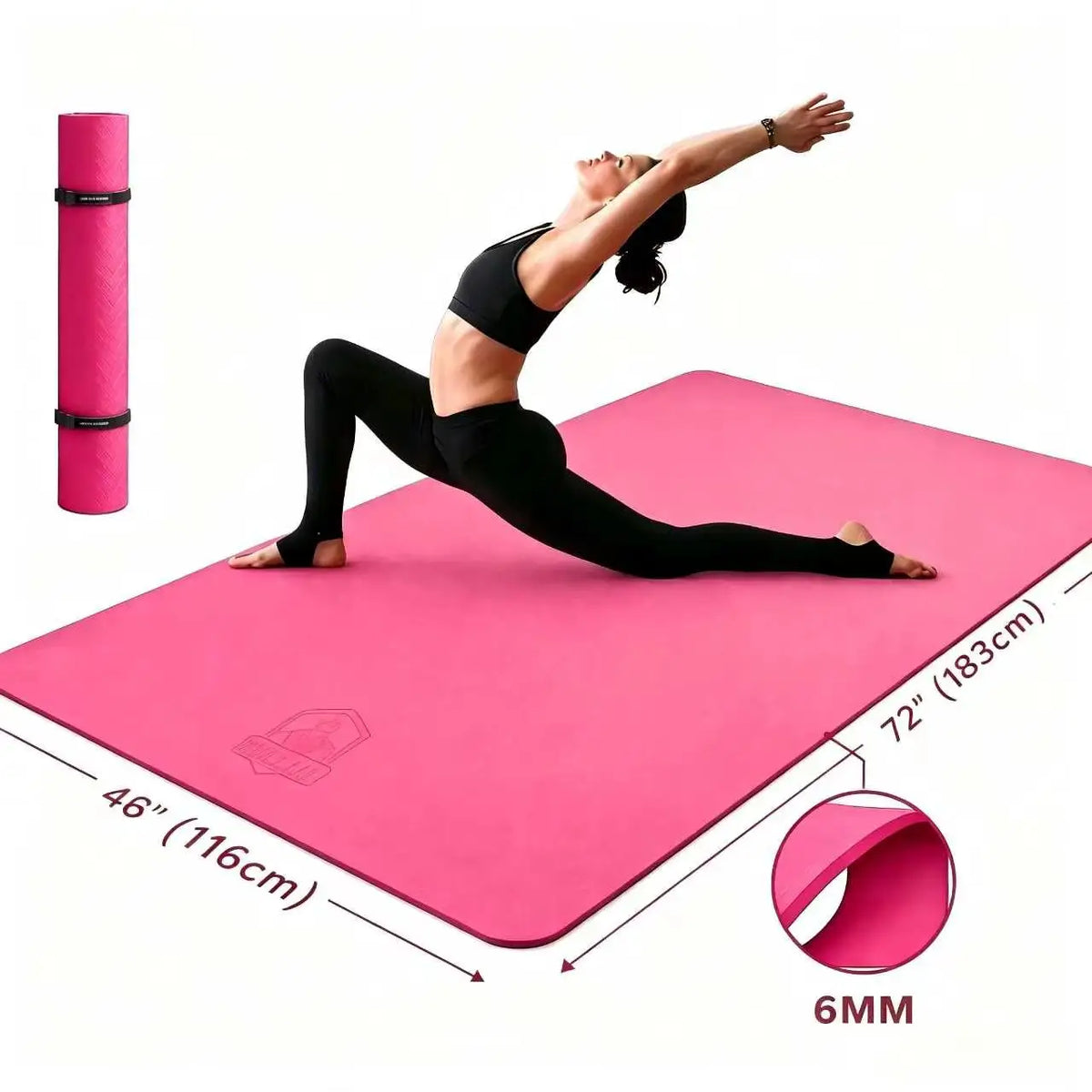 Hapbear TPE Non Slip Wide Yoga Mat For Gym Training