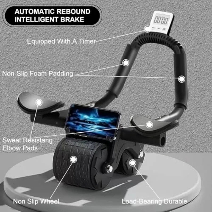 Upgraded Rebound Ab Roller Wheel With Knee Mat And Support
