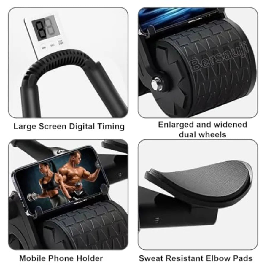 Upgraded Rebound Ab Roller Wheel With Knee Mat And Support