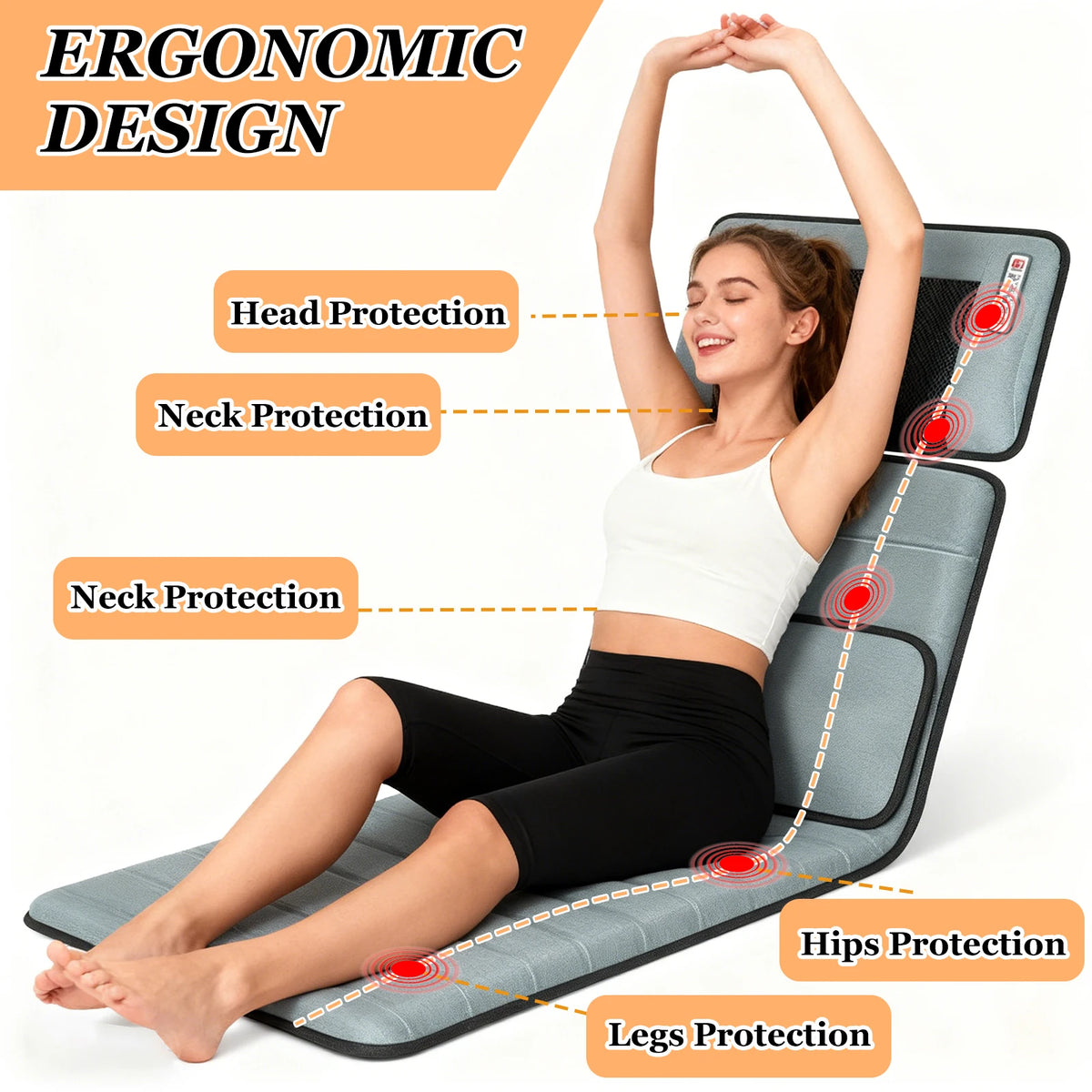 Heating Massage Mattress For Full Body Relief And Lumbar Support
