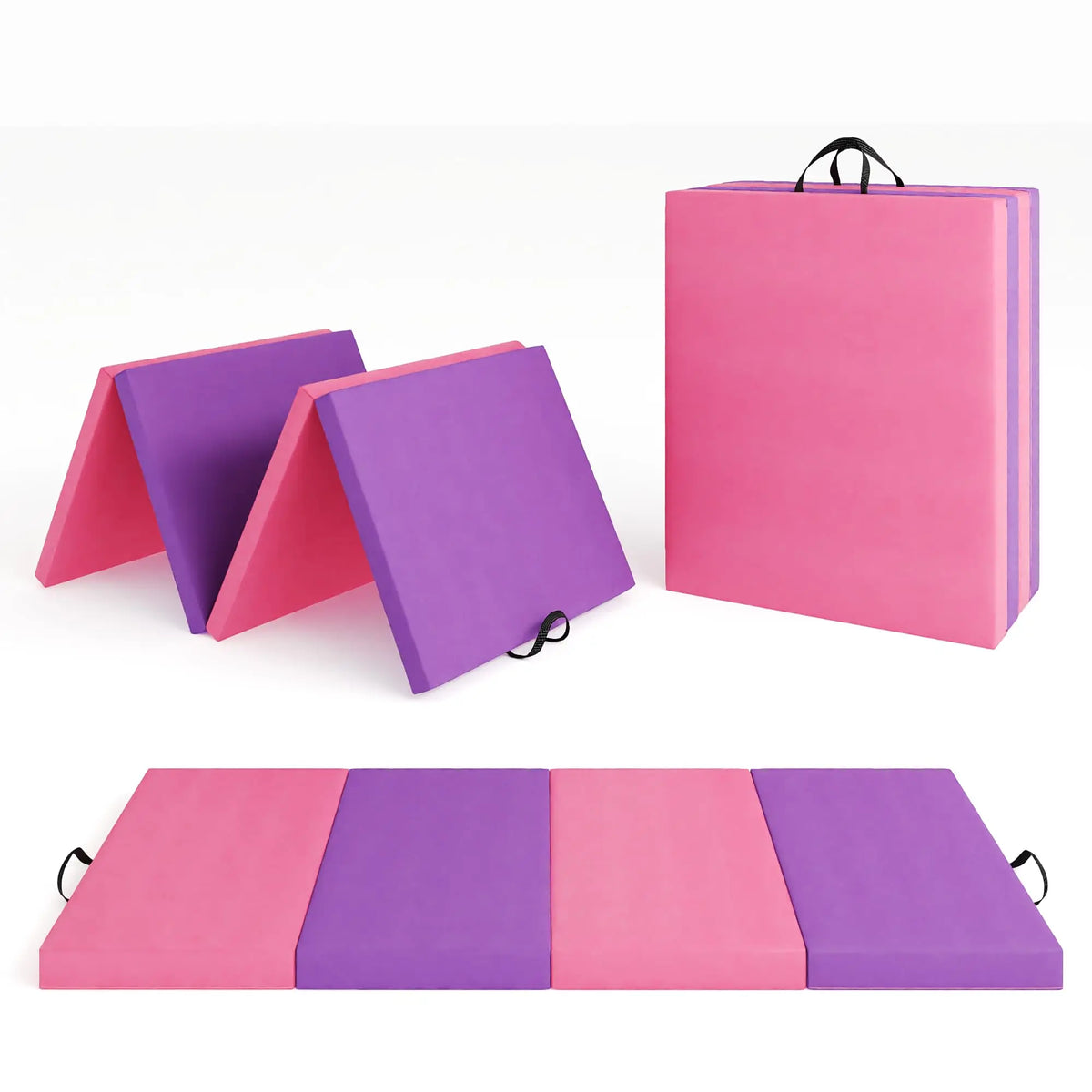 HiMISS Folding Gymnastics Mat With Thick Padding For Home Fitness