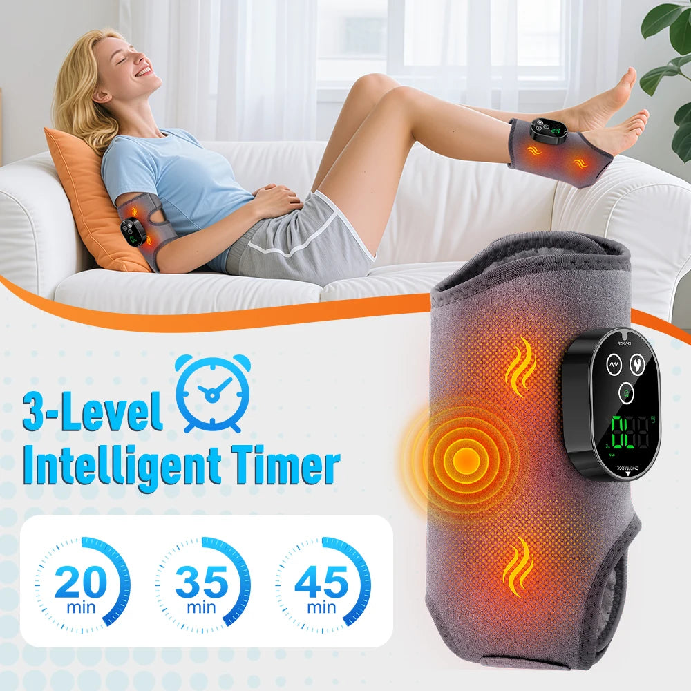 Moajaza Cordless Heated Foot Massager With Rechargeable Wrap