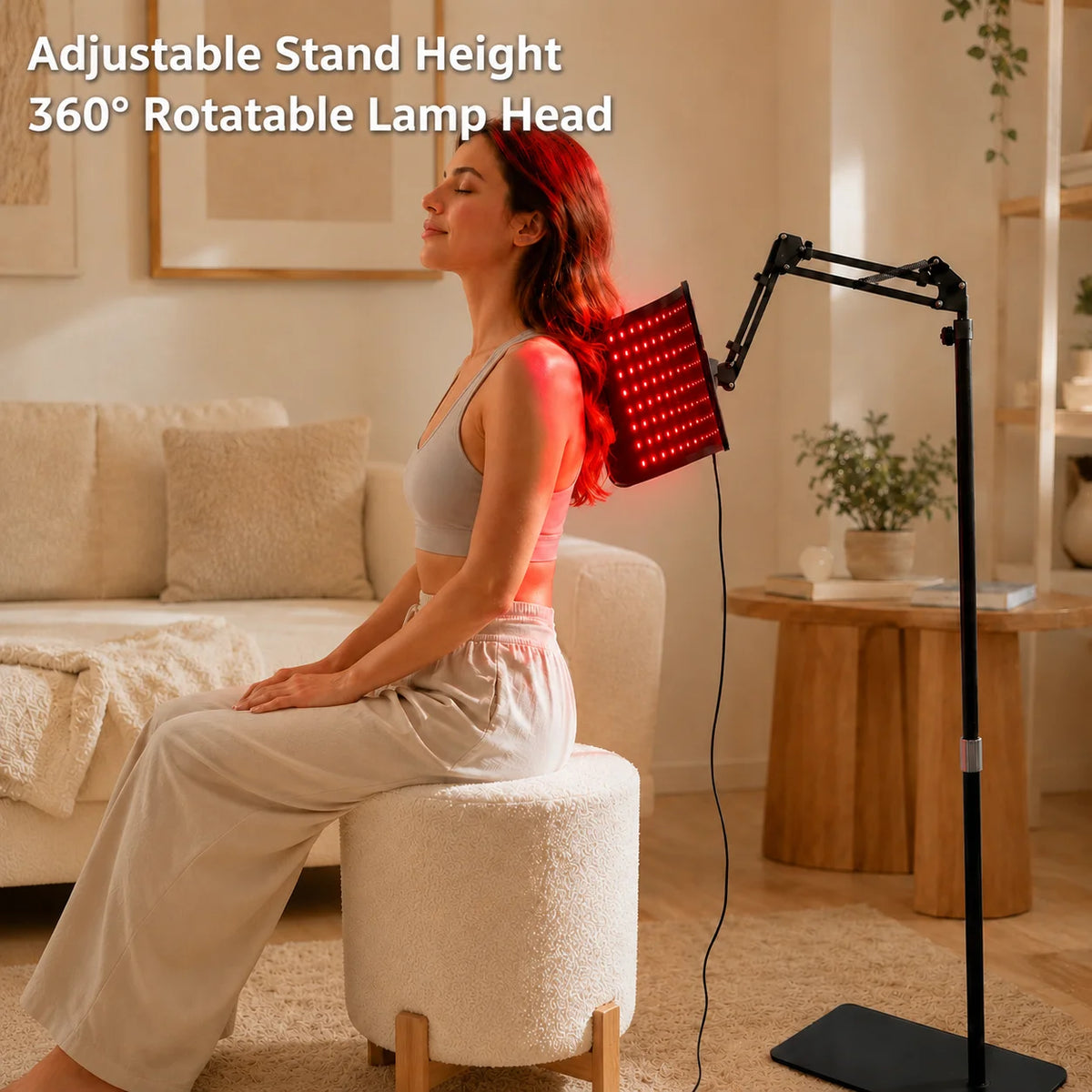 Near Infrared Light Therapy Panel With Timer And Adjustable Stand