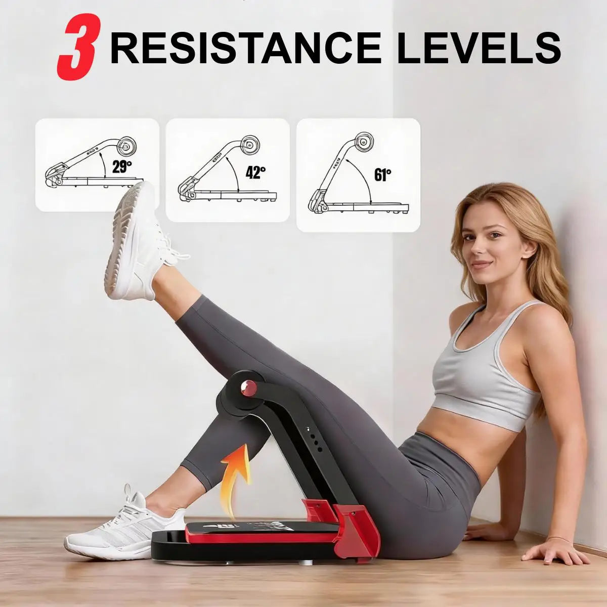 Relife Foldable Abdominal Trainer With Adjustable Resistance For Home Gym