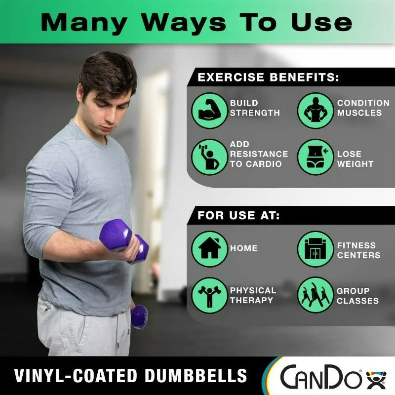 Vinyl Coated Cast Iron Dumbbell For Gym Strength Training
