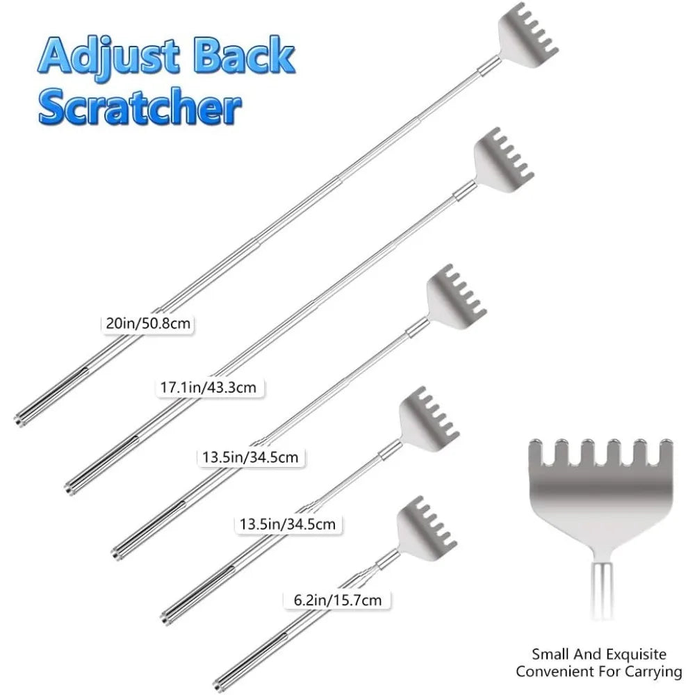 Telescopic Metal Back Scratcher And Hand Massager 3 Pack