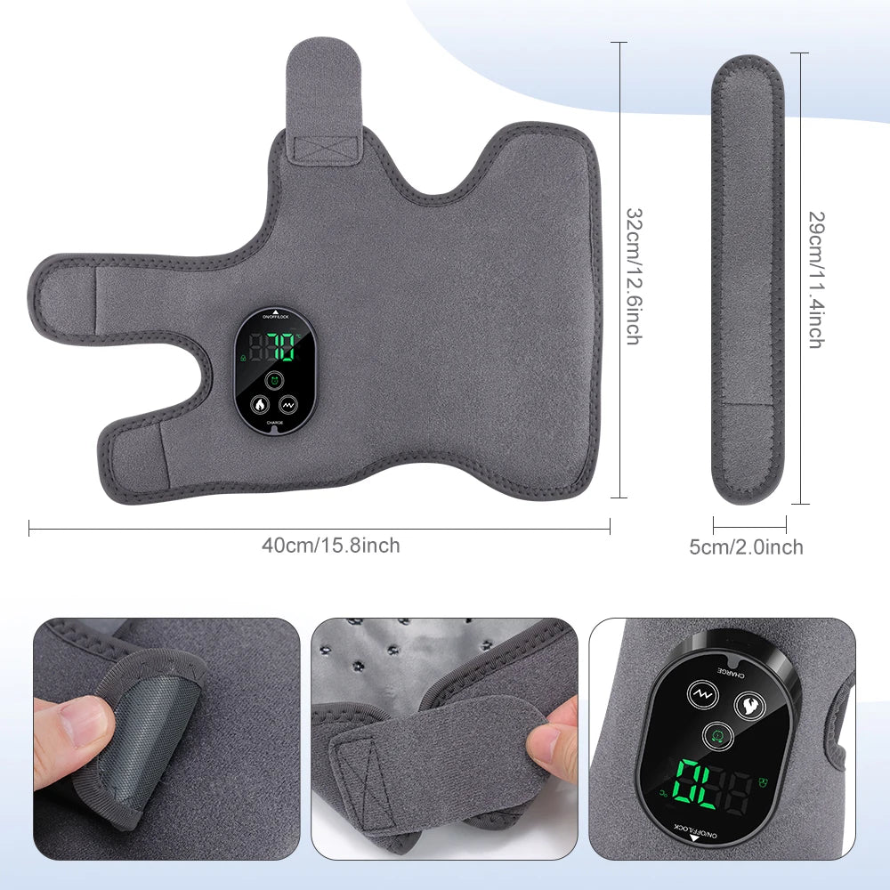 Moajaza Cordless Heated Foot Massager With Rechargeable Wrap